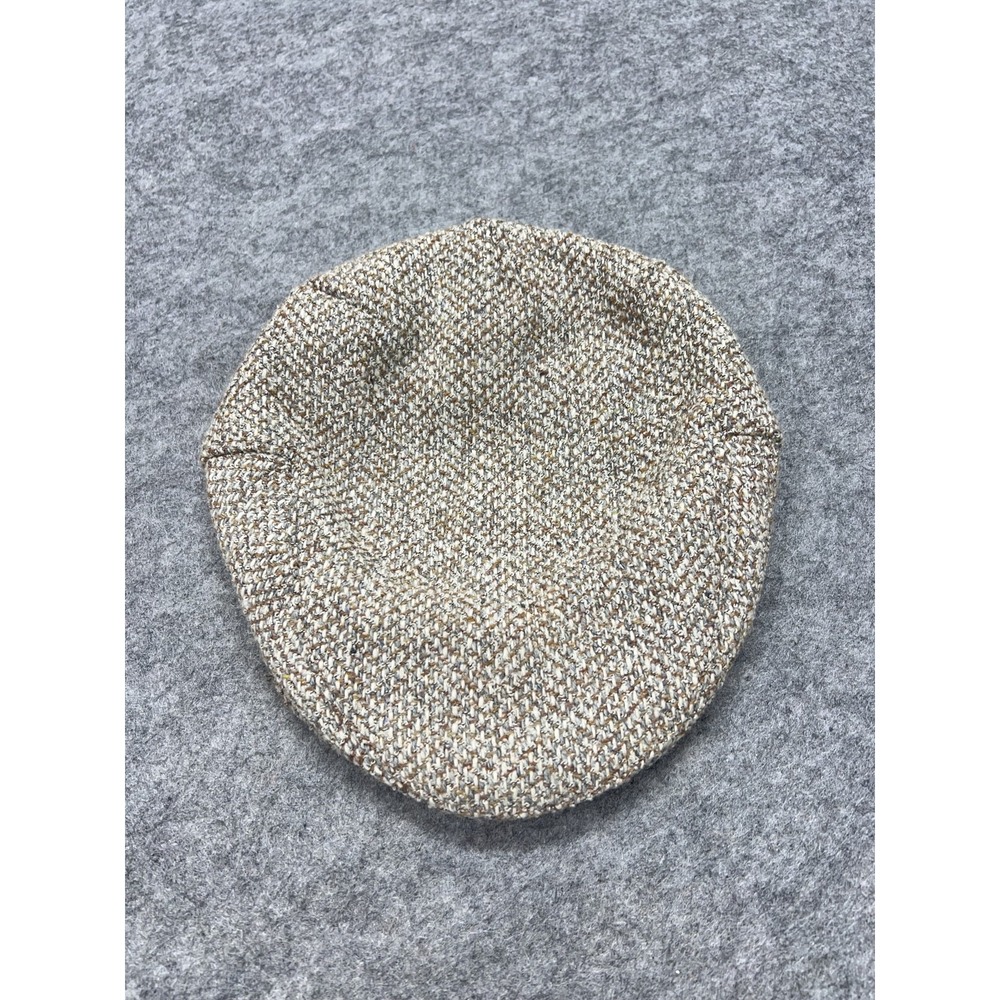 Mucros Hat Newsboy Fitted Mens 7 1/8 Medium Brown Tweed Wool Irish Cap Ireland